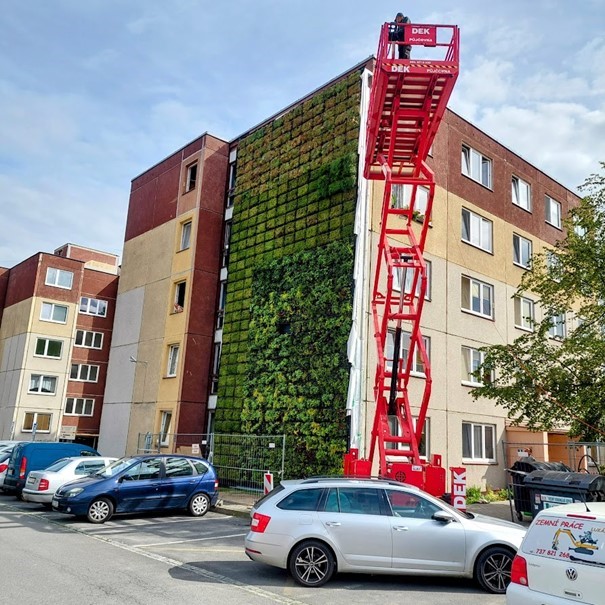 Construction under a green wall in bruntál: a modern solution for a healthier urban environment